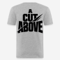 Preview: A CUT ABOVE Slim Fit T-Shirt in grau mit Rückendruck